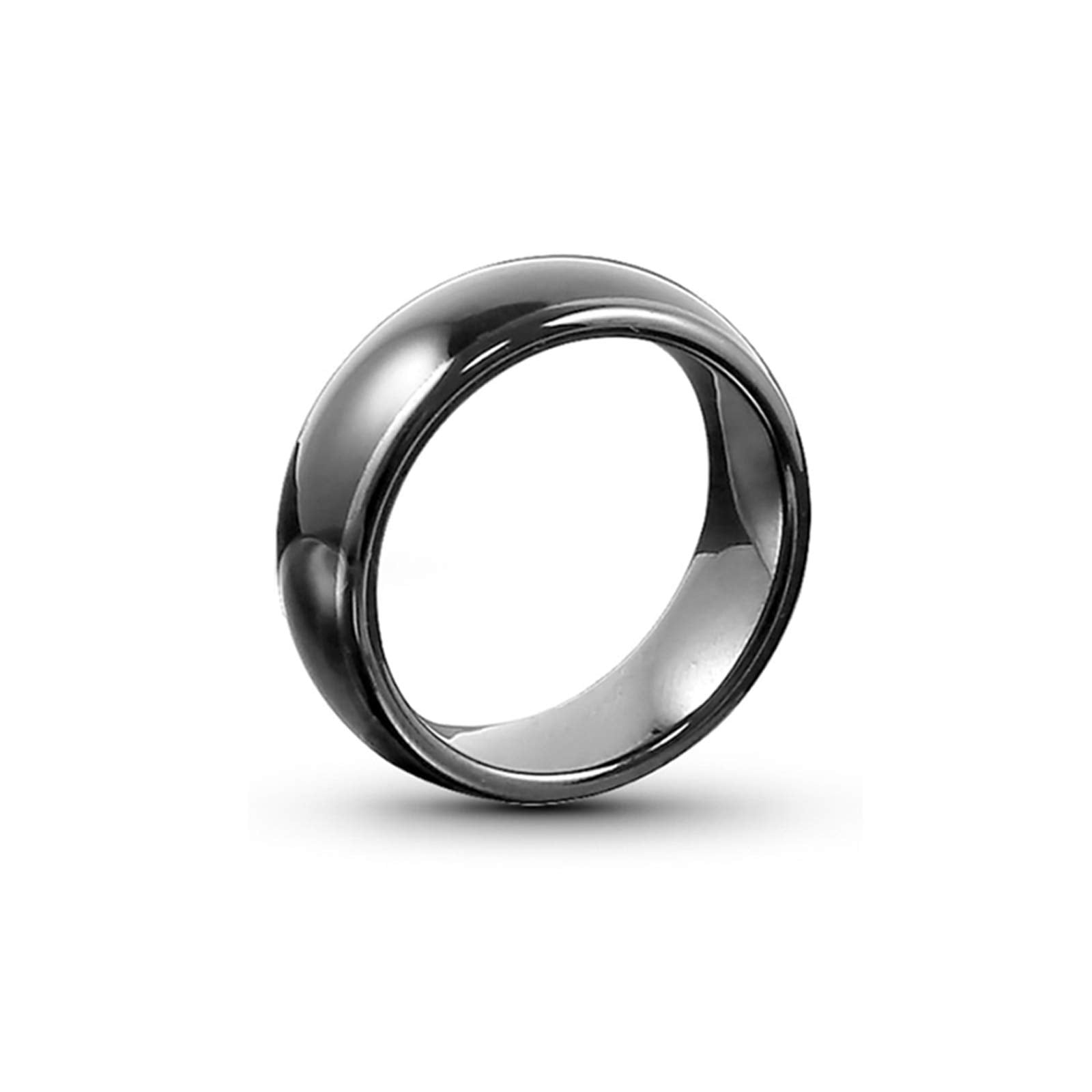 hecere T5577 or UID chip RFID Black Ceramics Smart Finger rewrite Ring 125KHZ/13.56MHZ Wear for Men or Women(UID 13.56MHZ-17MM)