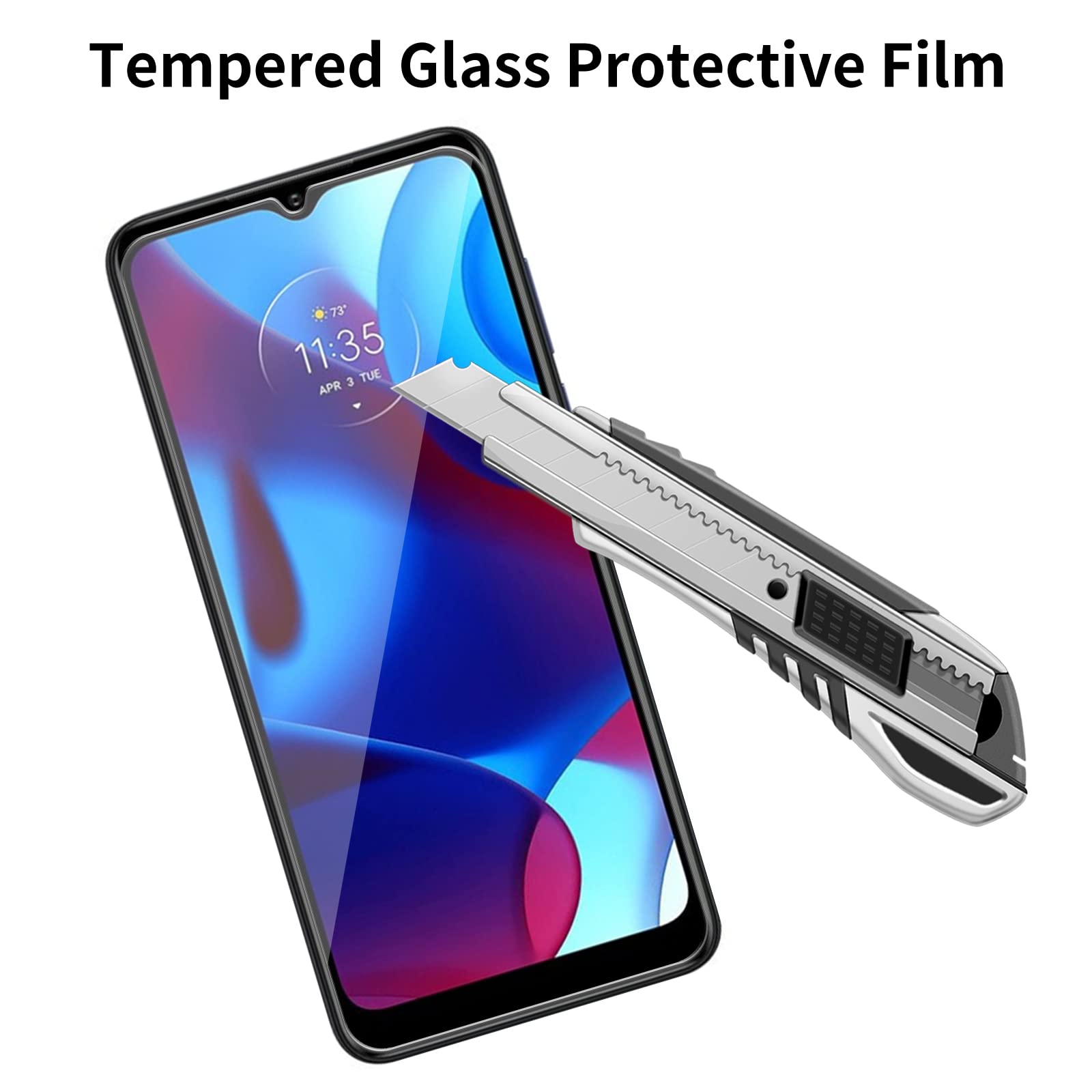 [4 Pack] Icsapr Glass Screen Protector Compatible For Motorola Moto G Pure[9H Hardness]Hd Screen Tempered Glass, Scratch Resista