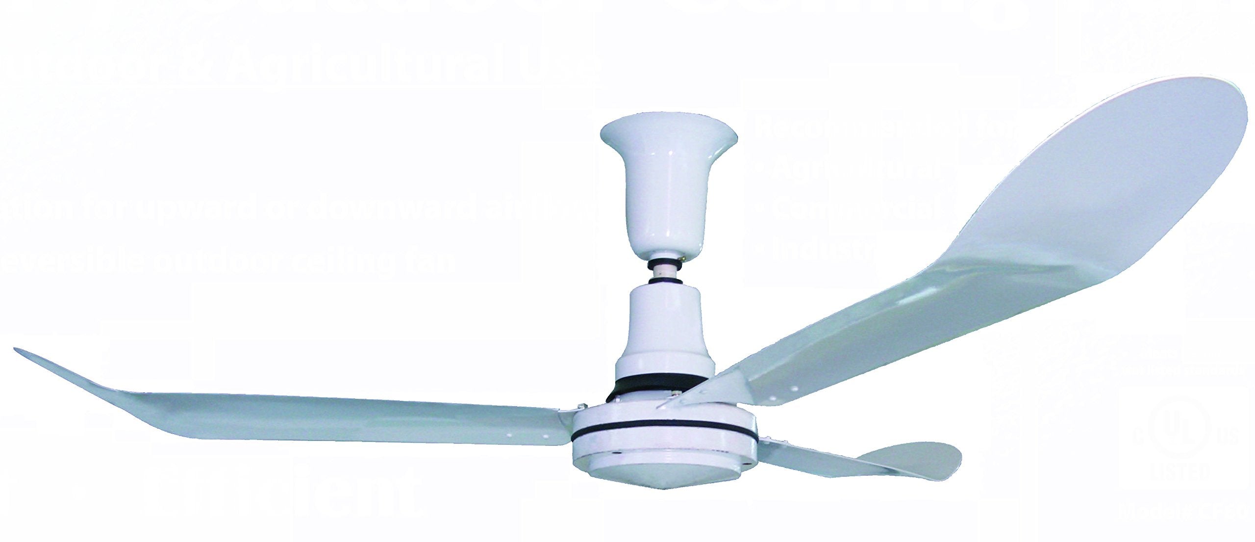 J&D Manufacturing CF60A Premium Indoor/Outdoor UL507 Ceiling Fan, 60