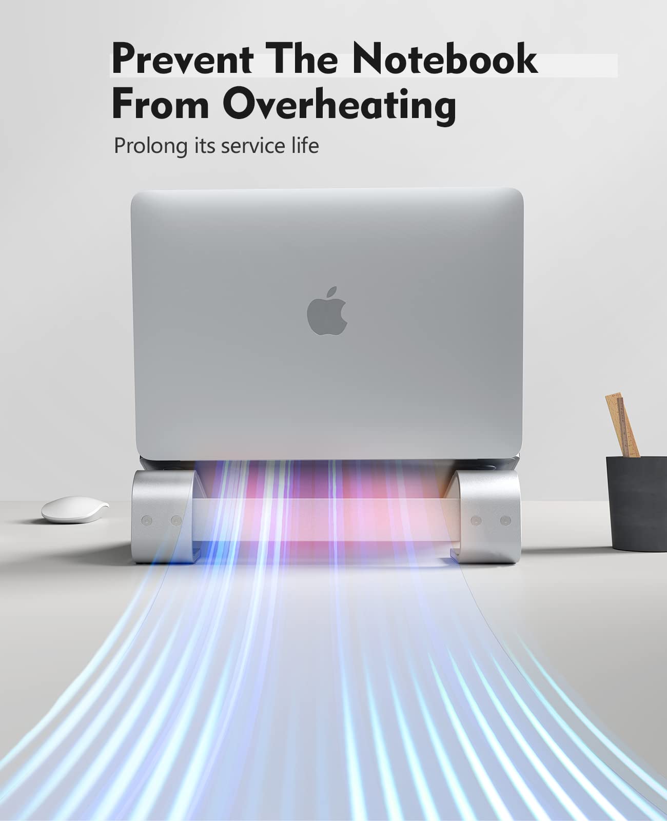 Laptop Stand For Desk,Aluminum Computer Stand For Cooling,Sturdy Stable Ergonomic Laptop Riser Compatible With Macbook Pro Stand