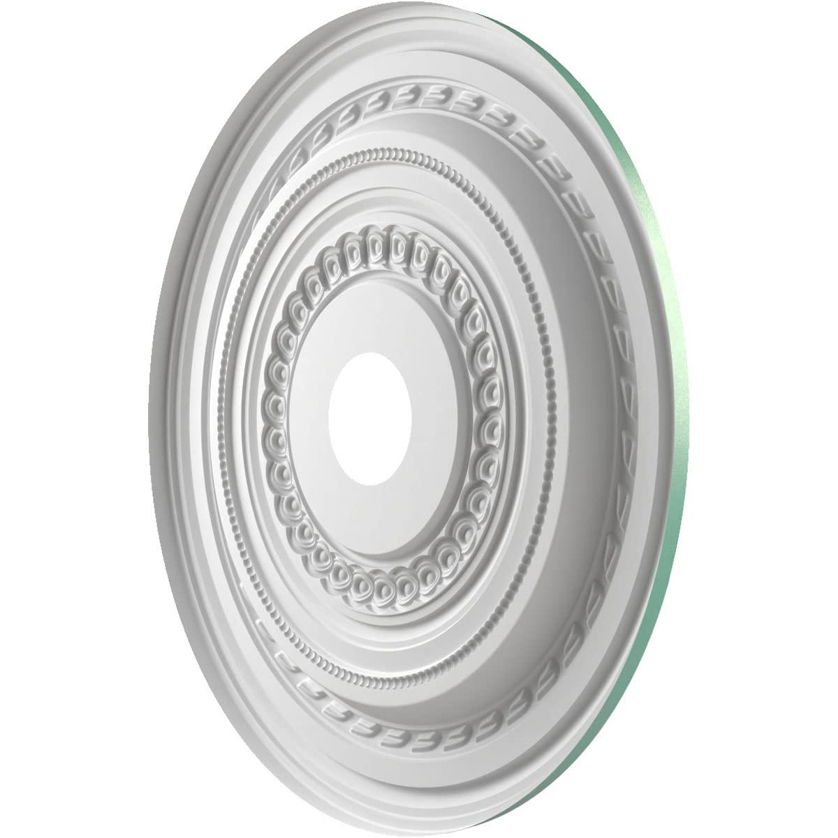 Ekena Millwork Cmp22Cofsm Cole Thermoformed Pvc Ceiling Medallion (Fits Canopies Up To 6), 22Od X 3 1/2Id X 1P, Universal Pearl