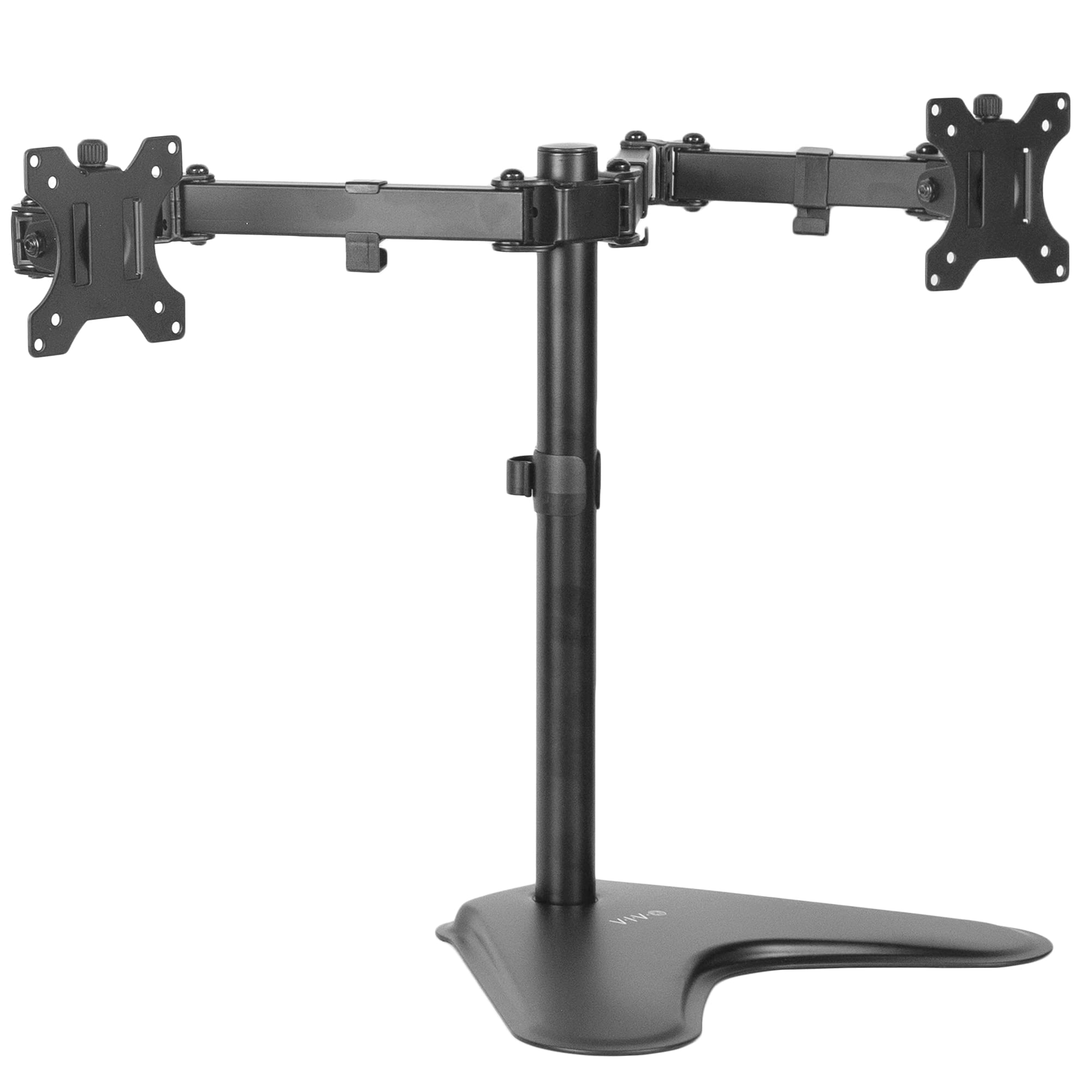 VIVO Dual 13 to 30 inch Monitor Free Standing Mount, Fully Adjustable Desk Stand, Holds 2 Flat or Curved Display Screens, STAND V102F