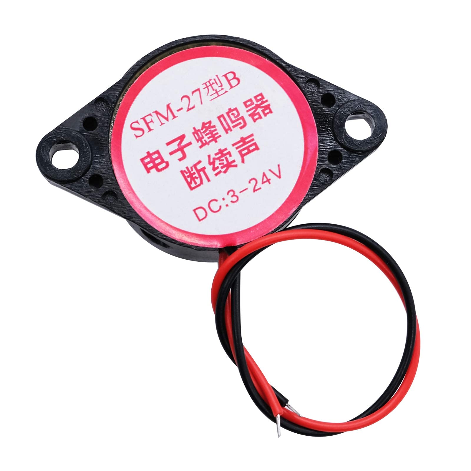 Mxuteuk 6Pcs Dc 3 24V Wired Electronic Buzzer Alarm Sounder Speaker Intermittent Beep Tone Sfm 27 Ii