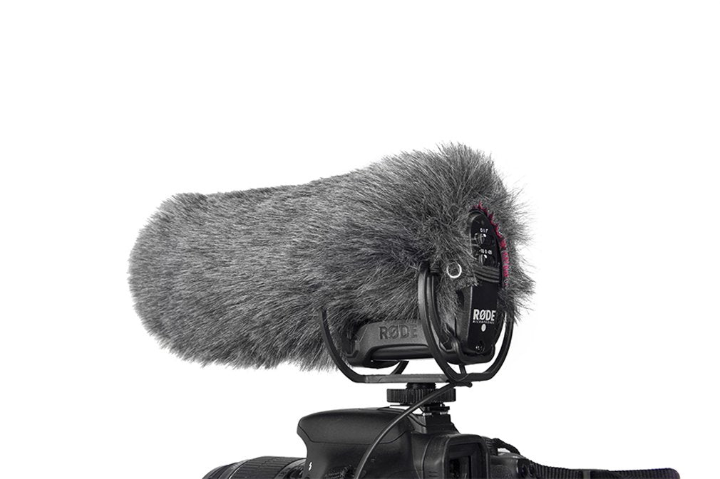 Rycote Mini Windjammer For Rode Videomic Pro With Rycote Lyre Suspension, Fur Windshield