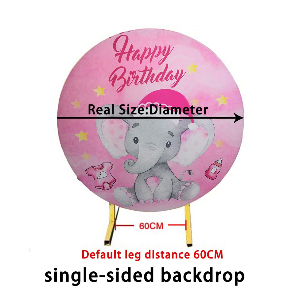 Leowefowa Luxurious White Silver Birthday Round Backdrop Cover 7X7Ft Polyester Glistering Silver Birthday Arch Backdrop Stand Co