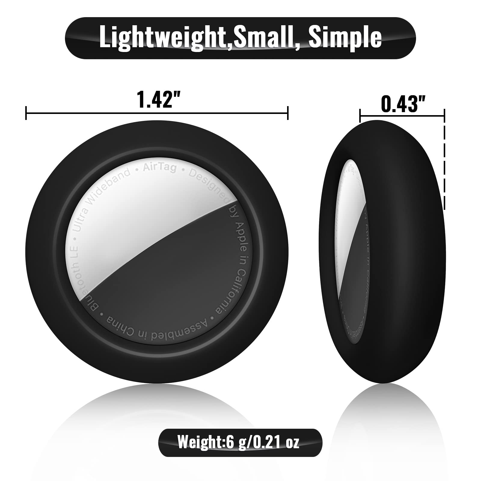 Teamola Silicone Case Compatible With Airtag Holder With Super Sticky Adhesive Mount - Reusable Airtag Cover Sticker For Phone,