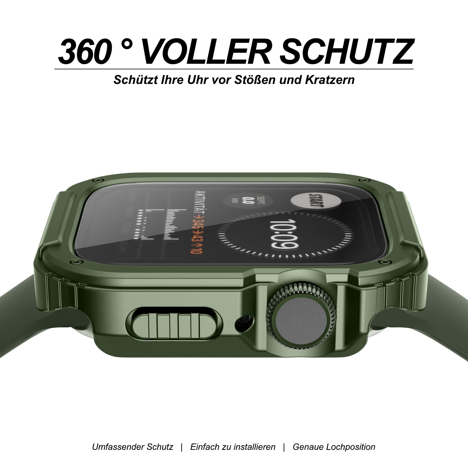 Recoppa For Rugged Apple Watch Case 42Mm Series 3/2/1 With Screen Protector, Durable Military Grade Quattro Pro Series Drop Proo