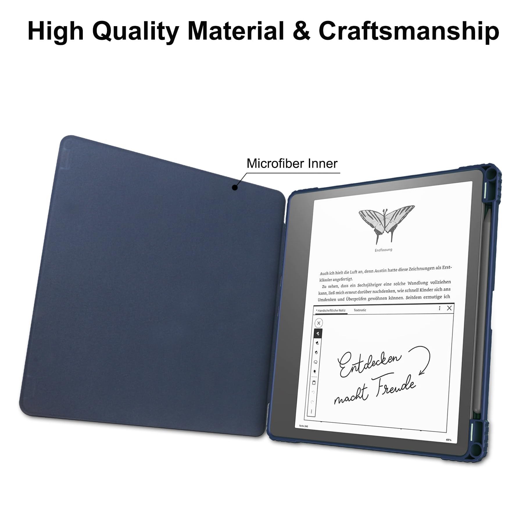 Hgwalp Slimshell Clear Case For Kindle Scribe 10.2'' 2022 Released,Kindle Scribe Case Cover 10.2 Inch With Pen Holder And Auto S