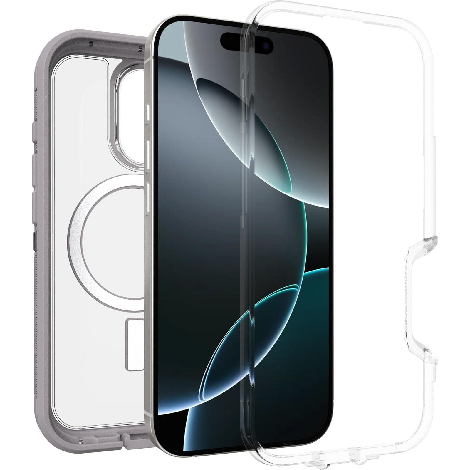 Otterbox Iphone 16 Pro Defender Series Xt Clear Case   Snow Capped Clear