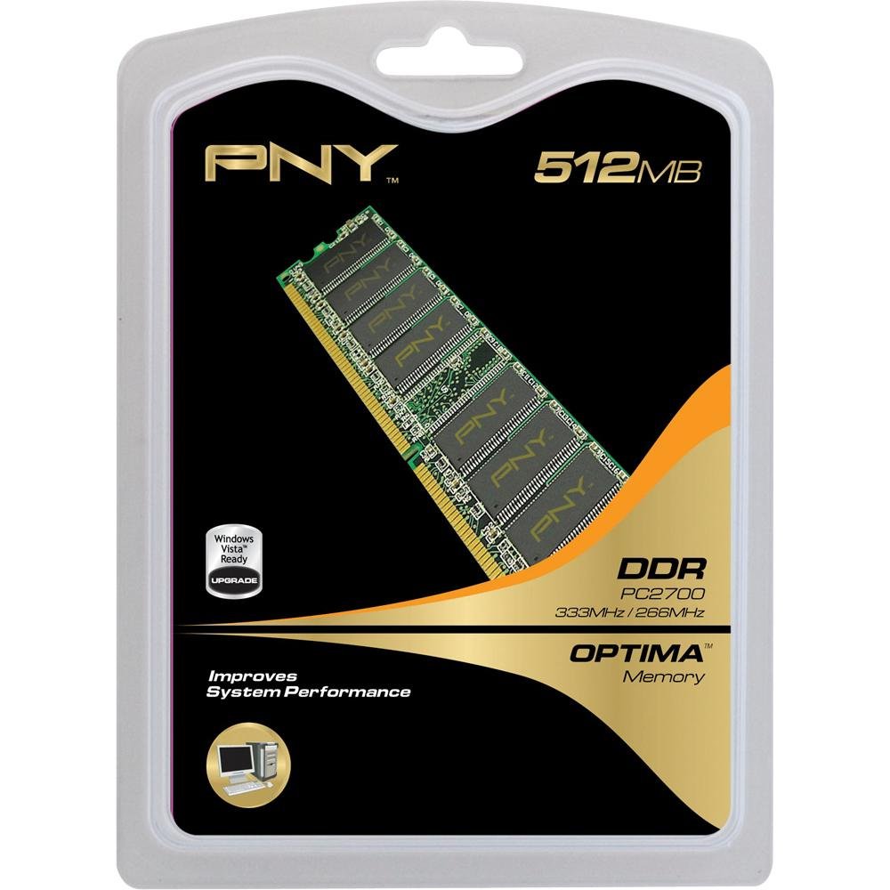 PNY OPTIMA 512MB DDR 333 MHz PC2700 Desktop DIMM Memory Module MD0512SD1-333
