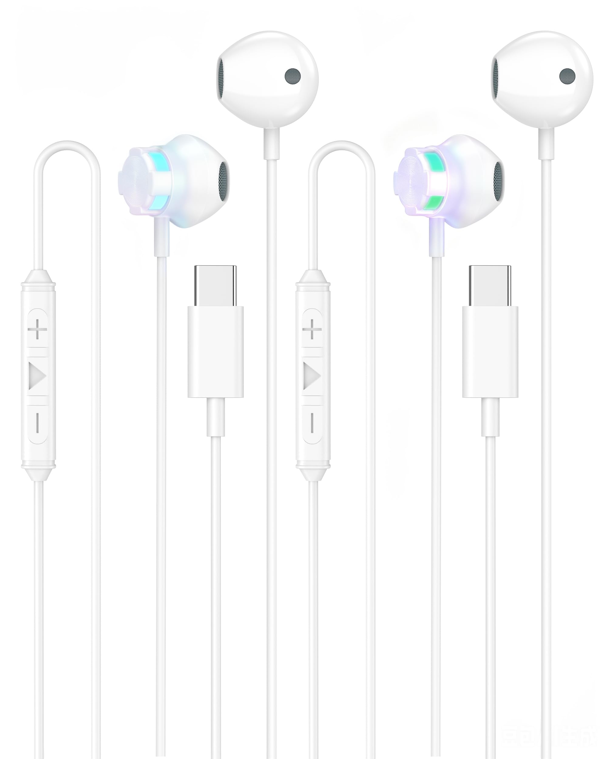 [Apple MFi Certified] USB C Headphones Wired for iPhone 17 16 15,Galaxy S26