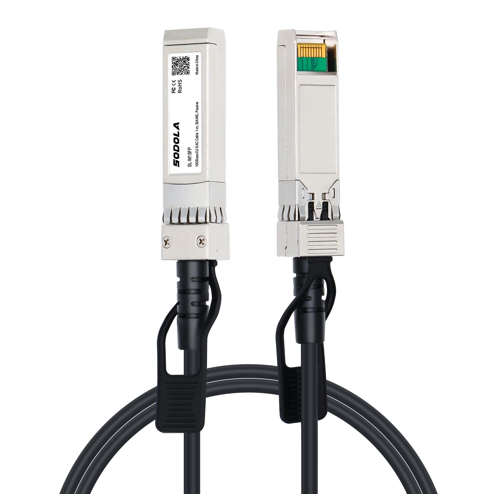 Sodola Sfp+ Dac Twinax Cable,10G Sfp+ To Sfp+ Direct Attach Copper Patch Passive Cable For Cisco Sfp H10Gb Cu1M, Meraki Ma Cbl T