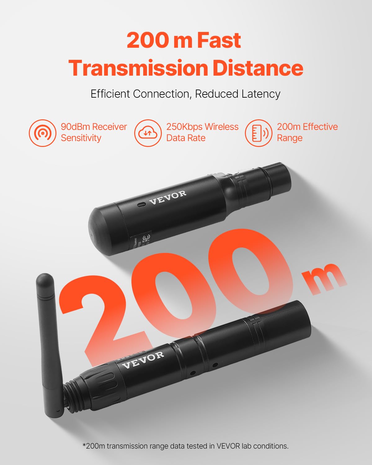 Vevor Dmx Wireless Receiver, Rechargeable Battery 7 Receivers & 1 Transmitter, 2.4G Ism Band 656 Ft Transmission Range Wireless