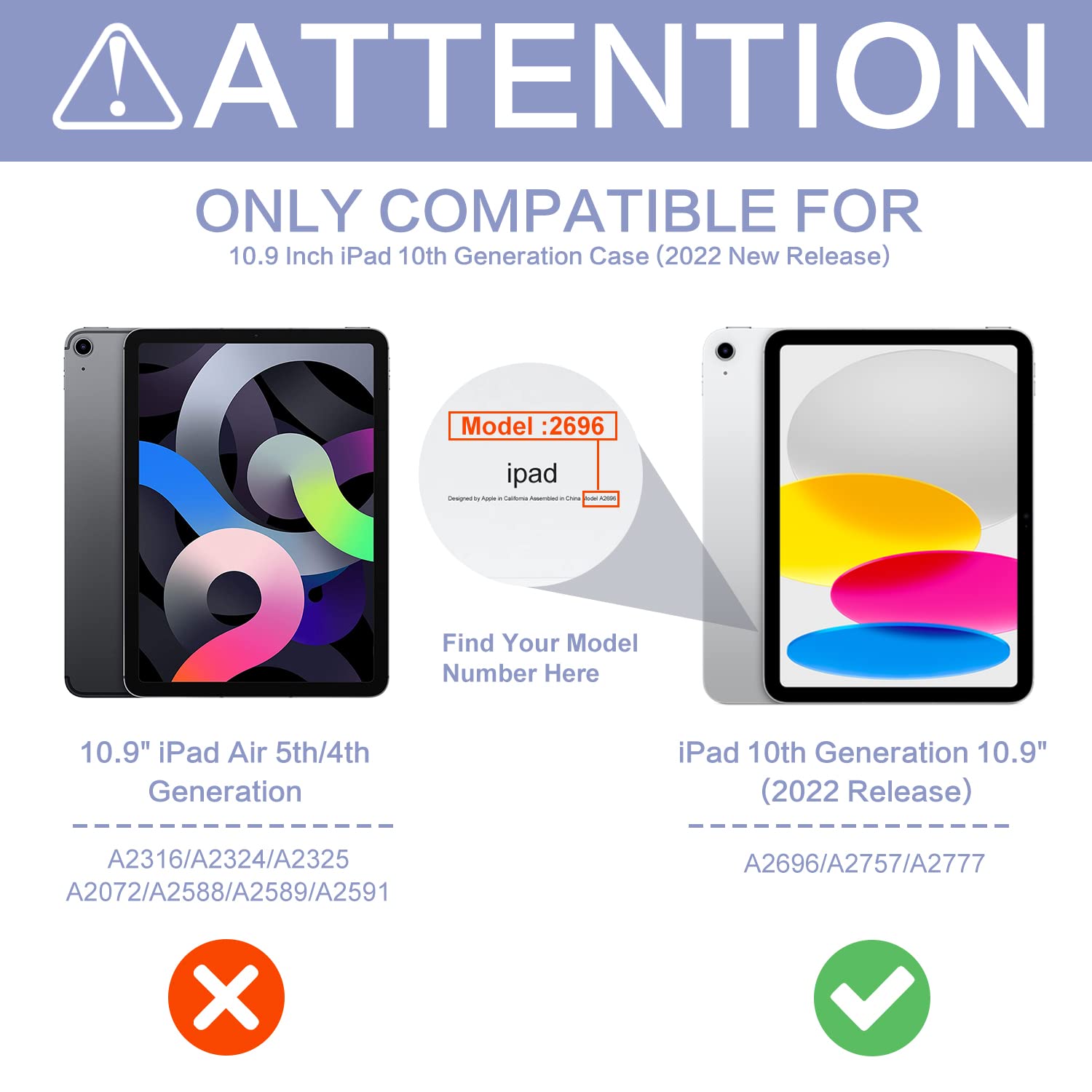 Ipad 10Th Generation Case 10.9 Inch Tablet, Ipad Case 10Th Generation, Protective Stand Cover With Pencil Holder/Hand Strap/Pock