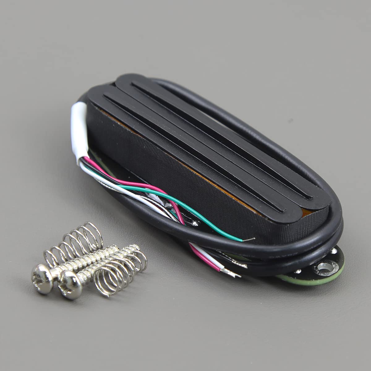 Fleor Dual Hot Rail Humbucker Single-Coil-Sized Guitar Humbucker Pickup(6-7K), Full Black