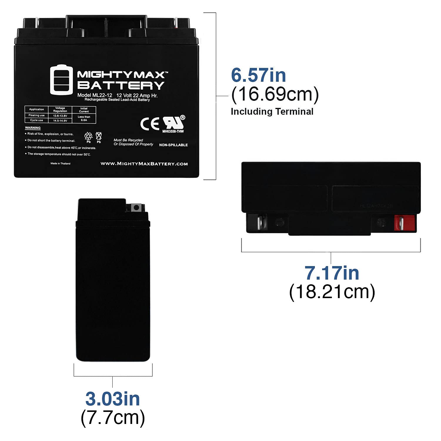 Mighty Max Battery 12V 22Ah Replacement Battery For Die Hard Portable Jump Starter 1150