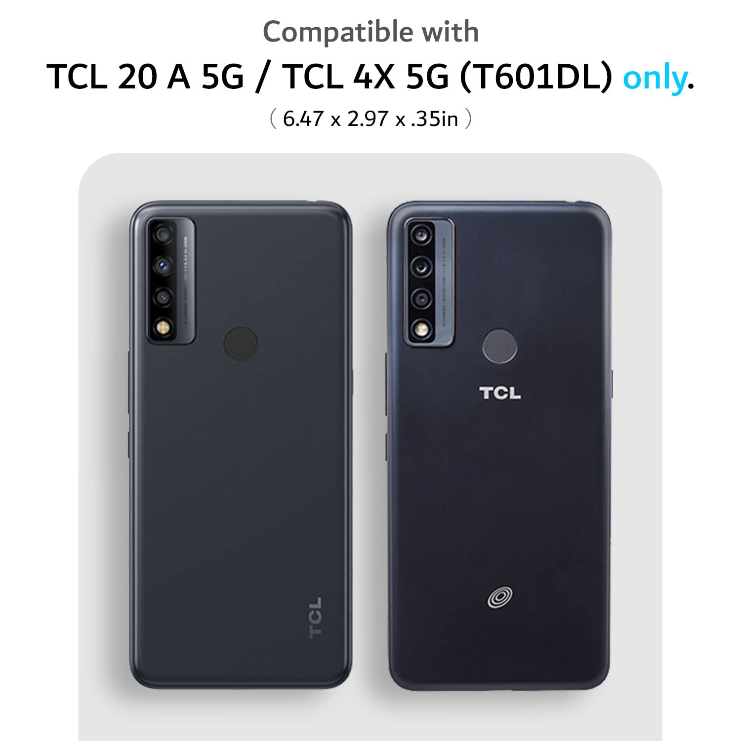 Tudia Dualshield Compatible For Alcatel Tcl 4X 5G (T601Dl) / Tcl 20 A 5G Case, [Merge] Shockproof Military Grade Dual Layer Heav