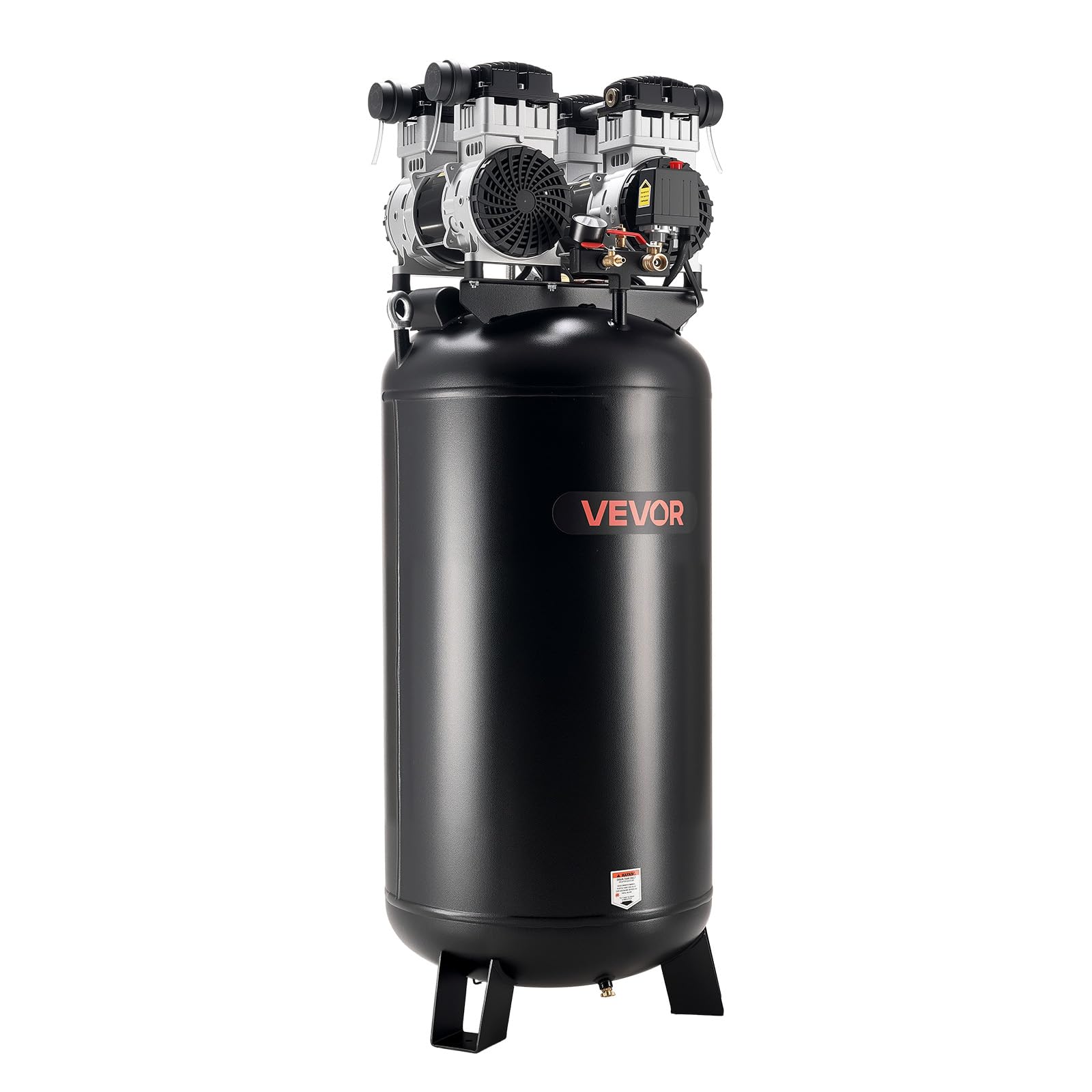 VEVOR 60 Gallons Heavy-Duty Air Compressor, 4HP 10SCFM at 90PSI Air Compressors with Max 125PSI Pressure, Oil-Free Compressor Ta
