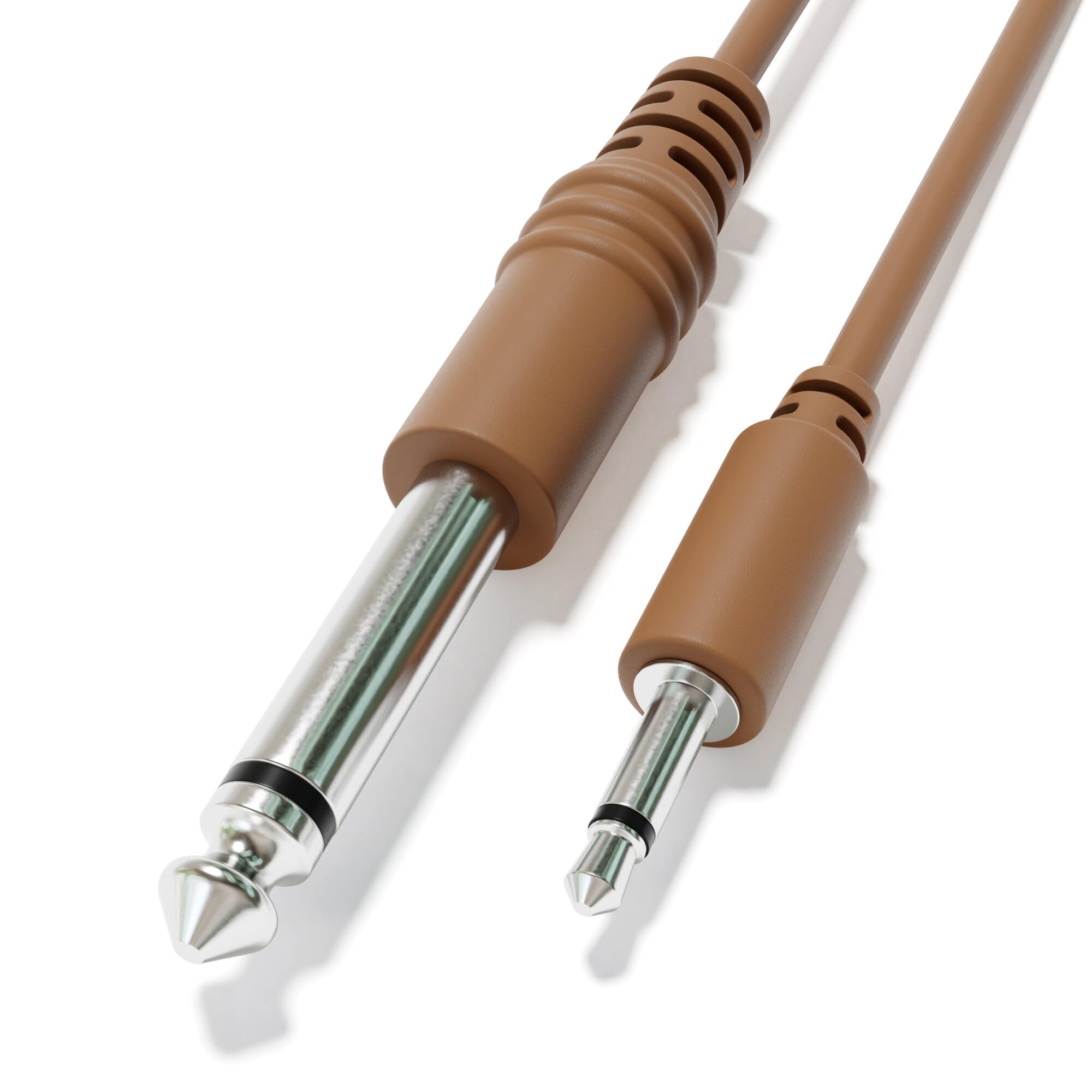 Excelvalley - Mono Patch Cables - Ts 3.5Mm 1/8 To 6.35Mm 1/4 [12-Pack | 15 Cm - 5.91]