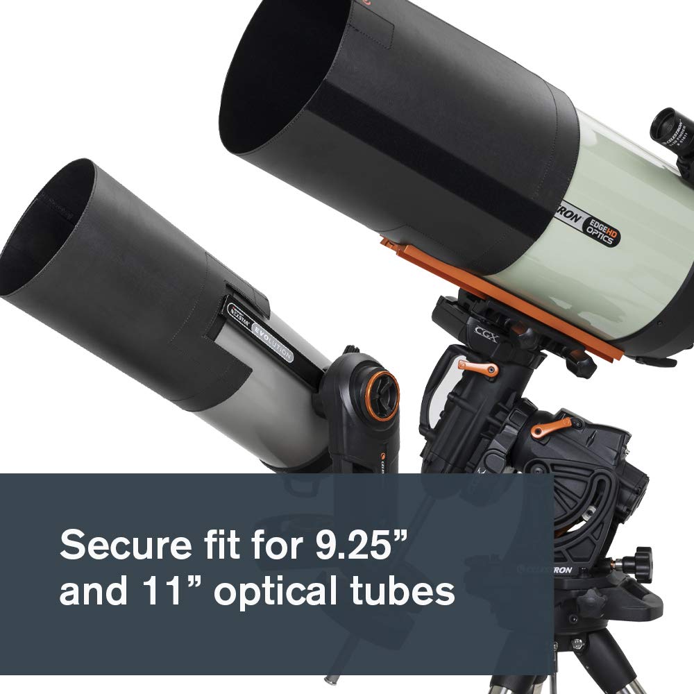 Celestron - Deluxe Telescope Dew Shield - Flexible Dew Prevention - Fits 9.25 And 11