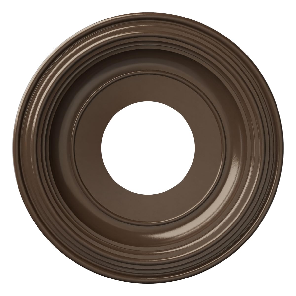 Ekena Millwork 10OD x 3 1/2ID x 1 1/8P Traditional Thermoformed PVC Ceiling Medallion (Fits Canopies up to 5 1/2), Metallic Copp