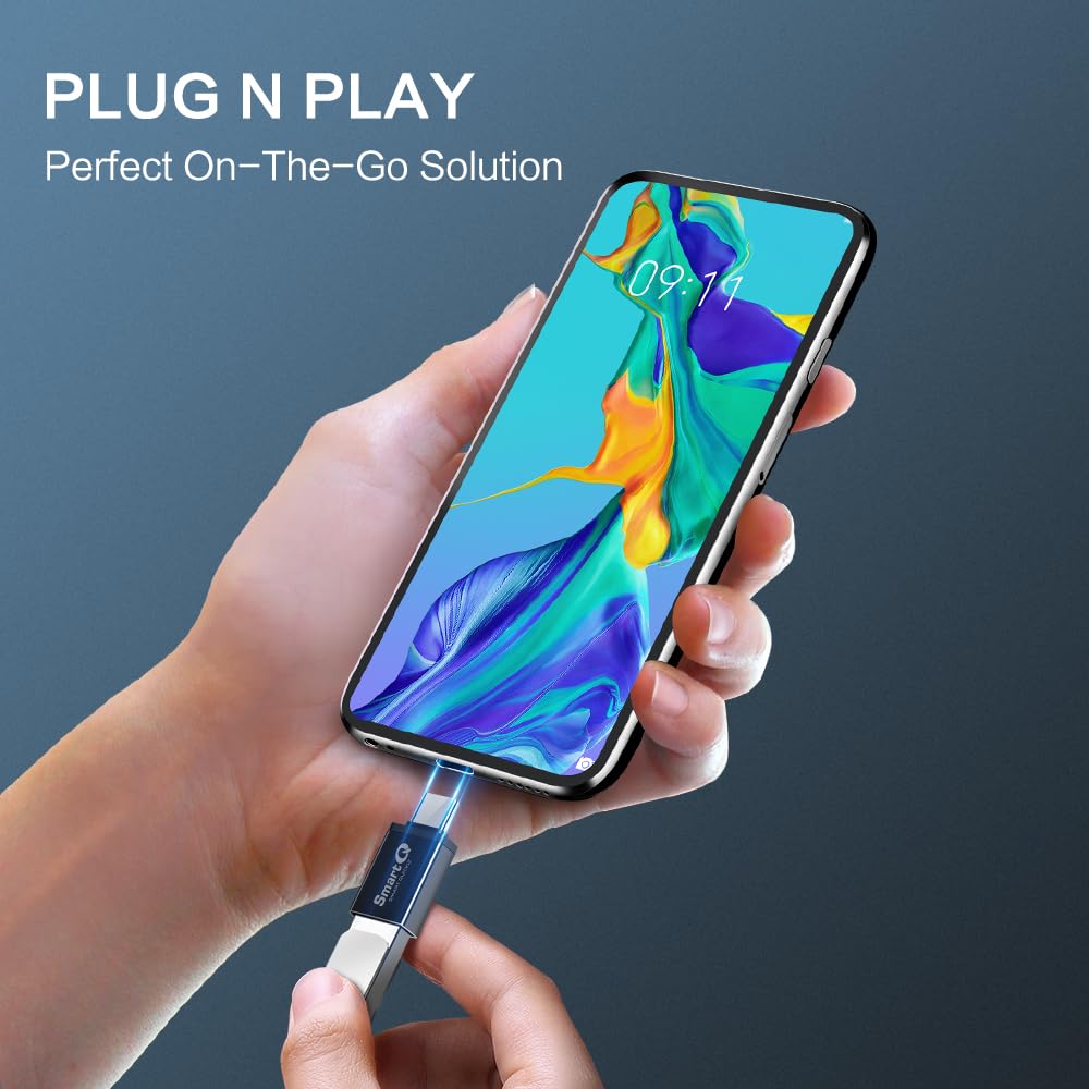 Smartq Usb C To Usb 3.0 Female Adapter, Compatible With Macbook Pro 2020, Ipad Pro 2020, Samsung Notebook 9, Dell Xps, Iphone 15