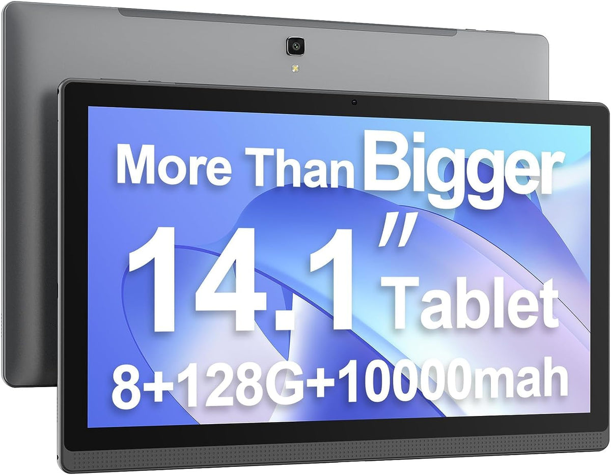 14.1 Inch Android 12 Large Tablet, Computer Tablets With 1920 * 1080 Ips Hd Display, Large Screen Tablet 2023 With Bluetooth 4.1
