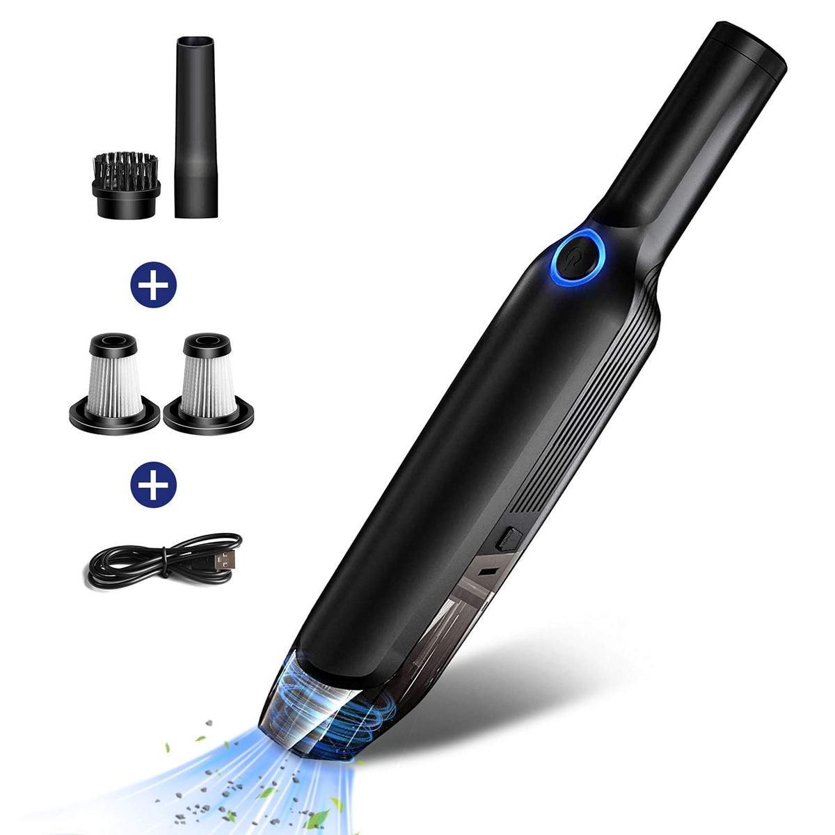 Laopao Portable Car Vacuum Cleaner High Power 9Kpa Hand Vacuum Cordless Rechargeable Handheld Vacuum 3X2000Mah Li Ion Battery Qu