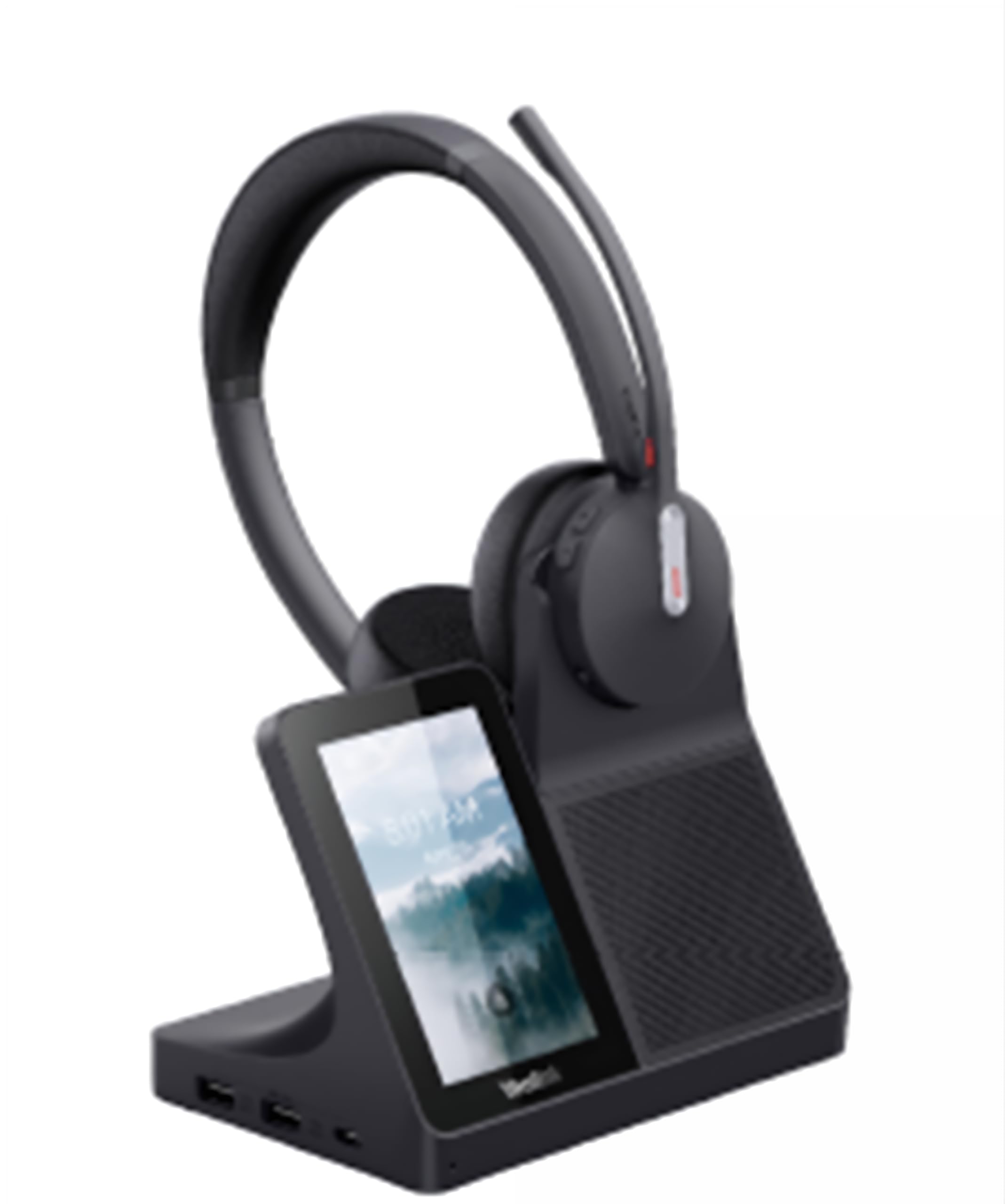 Yealink Wh64 Dual Headset Wired & Wireless Head-Band, W129317954 (Wireless Head-Band Calls/Music Bluetooth Charging Stand Black)