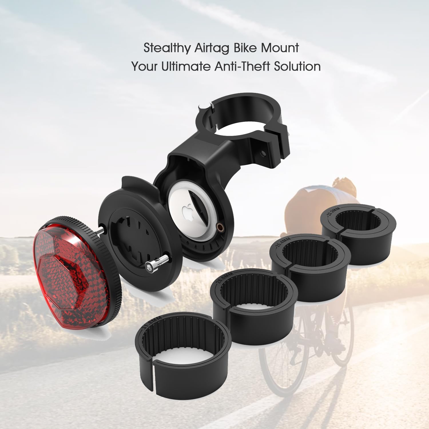 Airtag Bike Mount, Concealed Gps Tracker Holder   Anti Theft Bike Security Accessory For Mtb Road Bike, Electric Bicycle, Scoote