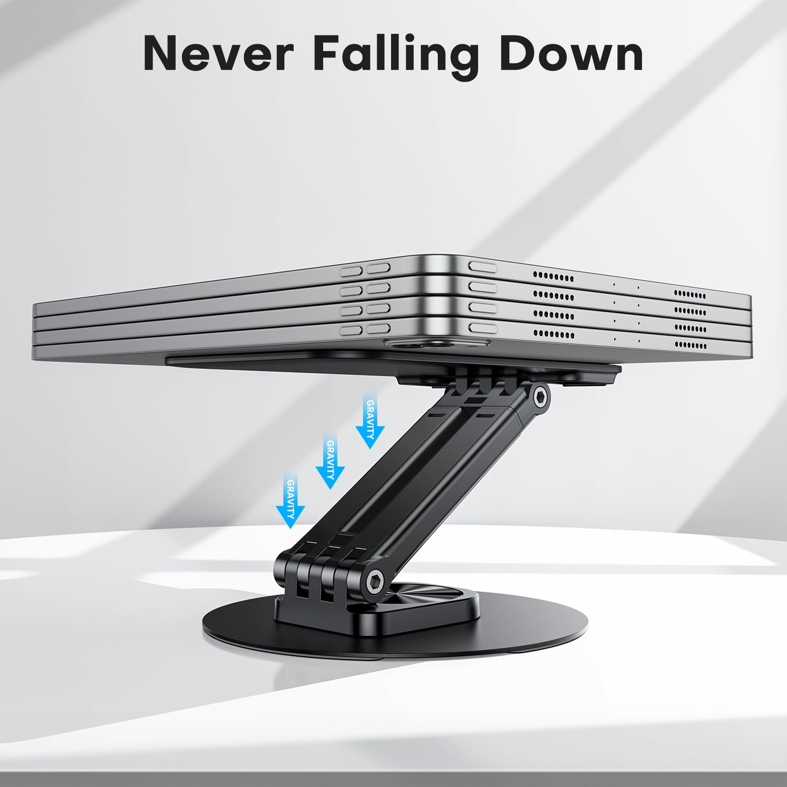 Omoton Tablet Stand For Ipad, Adjustable Tablet Holder For Desk, Portable Monitor Stand Compatible With 4 15.6' Tablets Kindle Such As Ipad Pro 11, 10.2, 13, Air/Mini