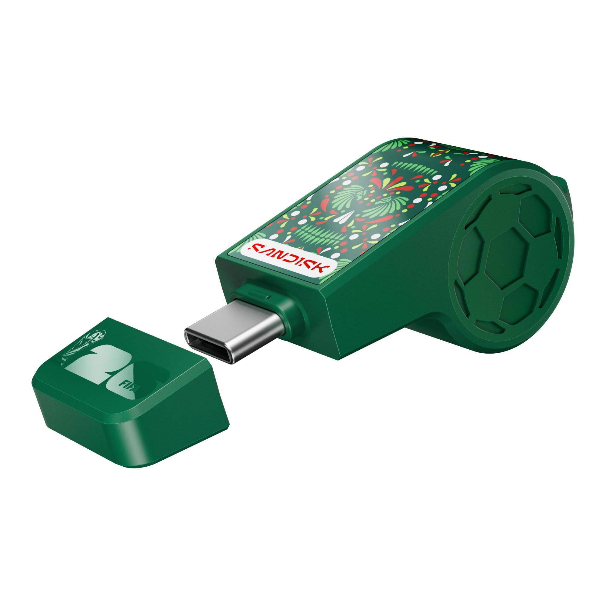 SANDISK 64GB USB-C Flash Drive, FIFA World Cup 2026 Edition - Up to 300MB/s Transfer speeds, USB 3.2 Gen 1, USB Type-C - Green,
