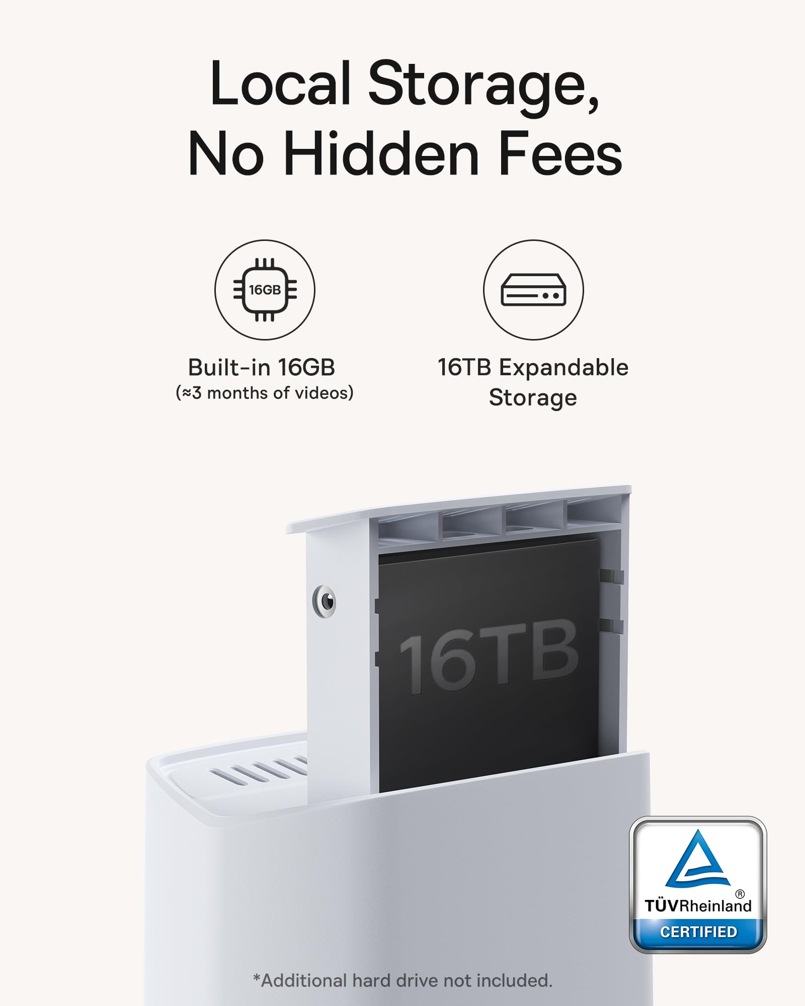 Baseus Wireless Cameras For Home Security, N1 2 Cam Kit With True 2K Clarity, No Monthly Fee, 16Tb Expandable Local Storage, 210 Day Battery Life, Spotlight & Alarm, Works With Alexa And Google Home