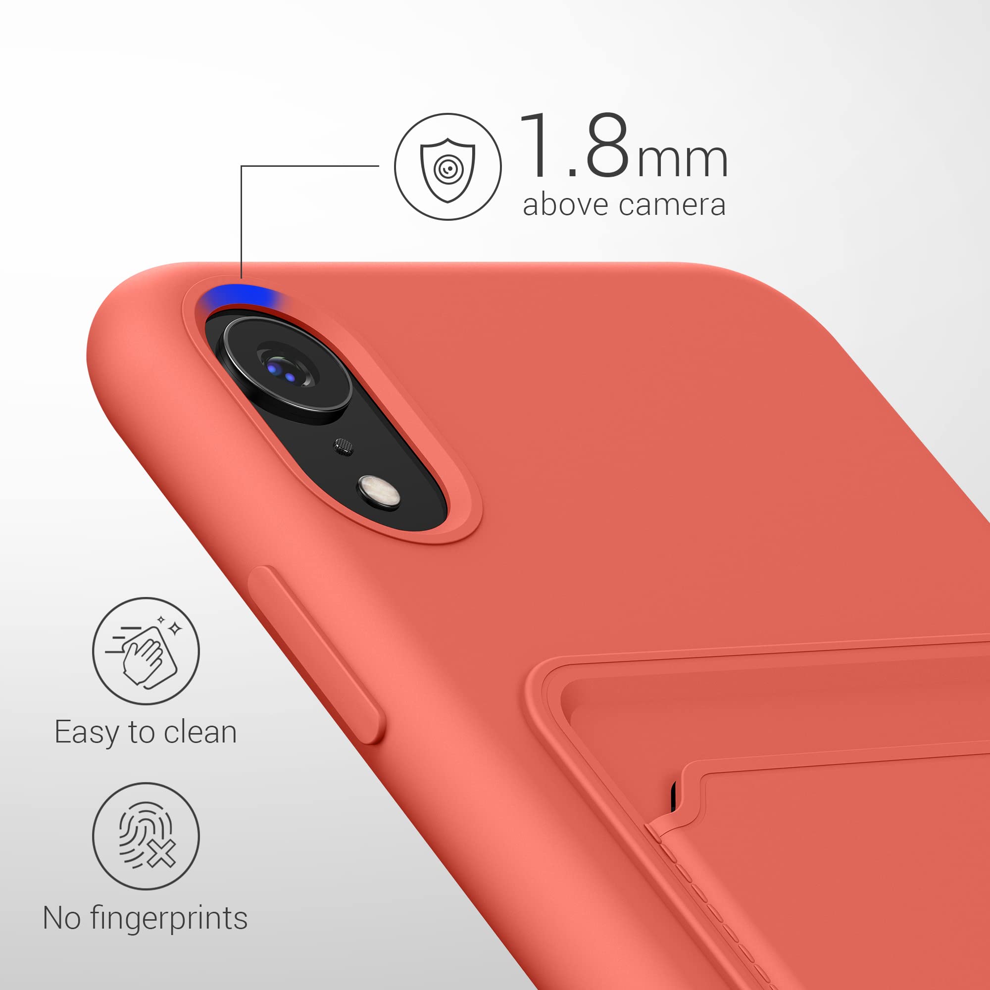 Kwmobile Case Compatible With Apple Iphone Xr Case   Tpu Phone Cover With Credit Card Holder   Coral