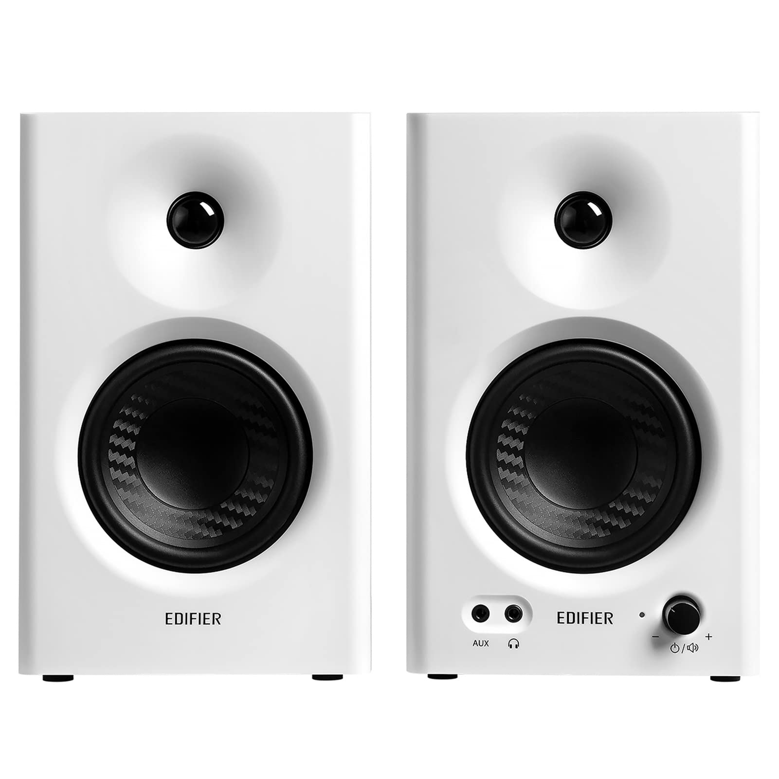 Edifier Mr4 Powered Studio Monitor Speakers, 4 Active Near-Field Monitor Speaker - White (Pair)