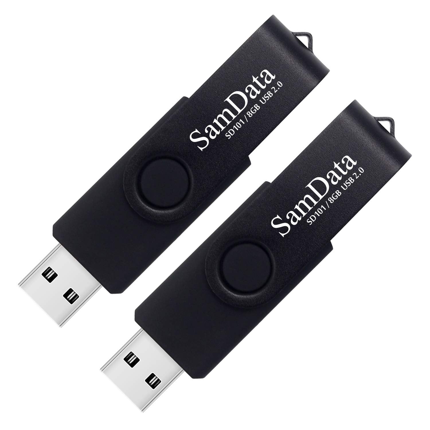 Samdata 8Gb Usb Flash Drives 2 Pack 8Gb Thumb Drives Memory Stick Jump Drive With Led Light For Storage And Backup (2 Pack Black)