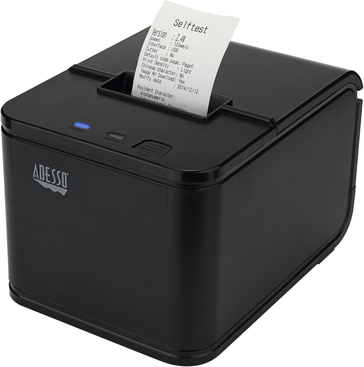 Adesso Nuprint 210 Thermal Receipt Printer, 2'' (58Mm) Width, 120Mm/S High Speed, Compatible With Windows And Linux, Supports 1D