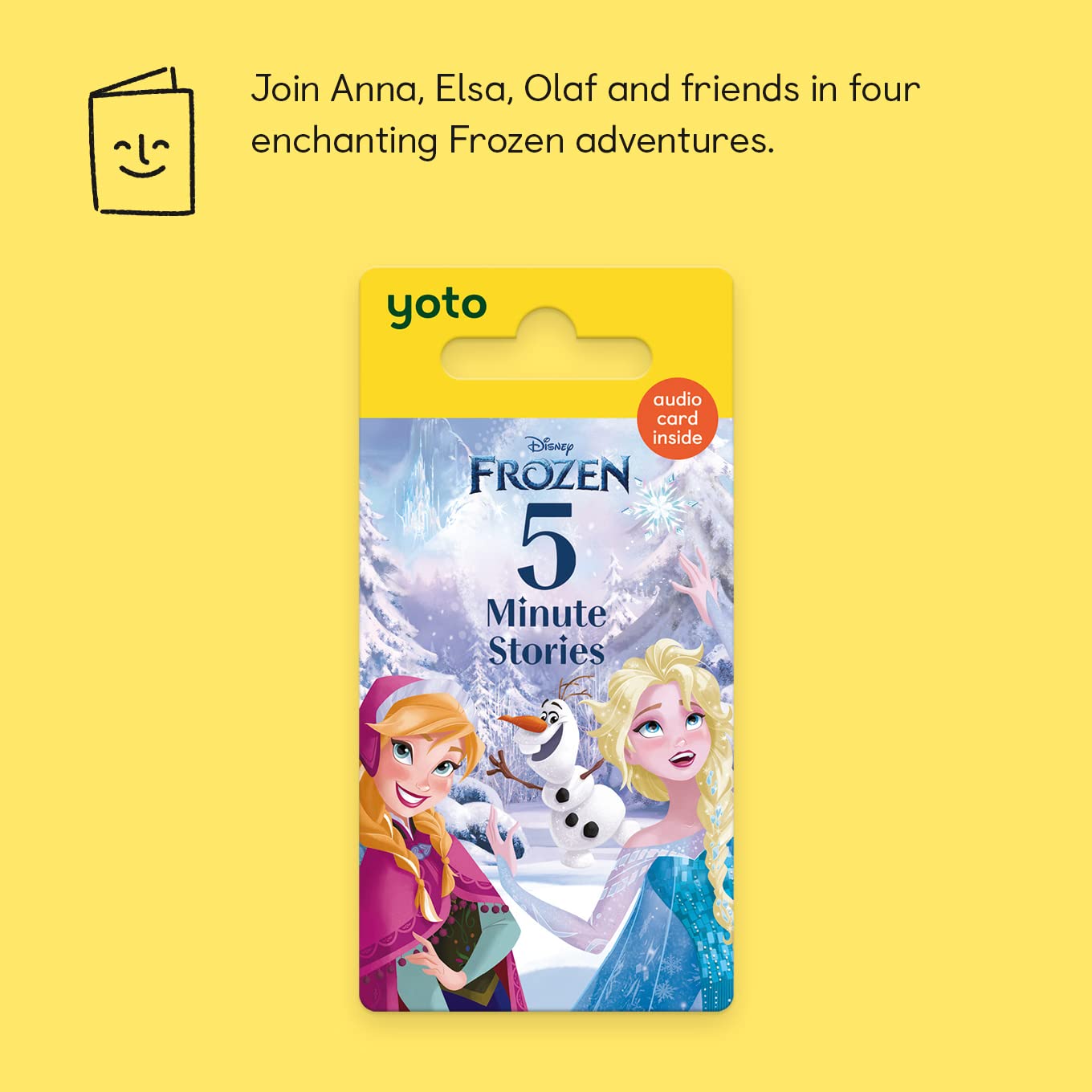 Yoto Disney Frozen: 5 Minute Stories   Kids Audio Card For Use With Yoto Player & Mini All In 1 Audio Player, Educational Screen
