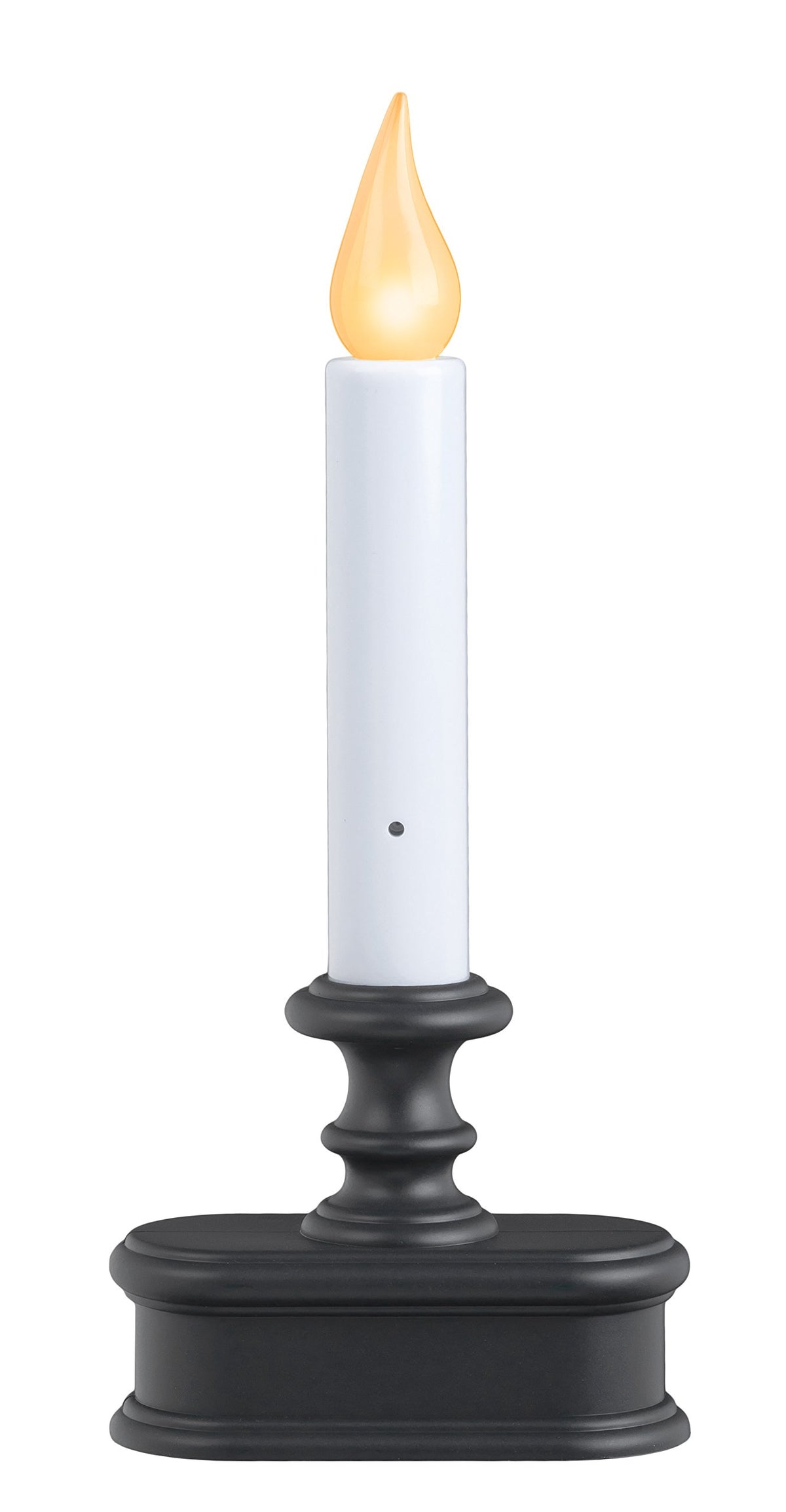 Xodus Innovations Fpc1221A 8 Inch Battery Operated Led Dusk To Dawn Window Candle With Amber Steady On Or Flicker Flame, Black/A