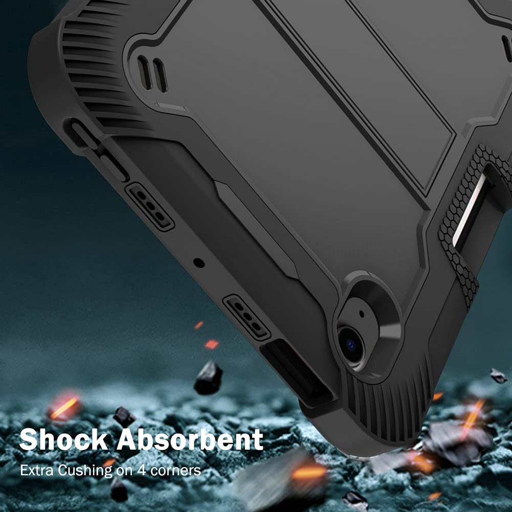 Makeit Case For Ipad Mini 7 (A17 Pro) 2024, Ipad Mini 6 Case (8.3 Inch,2021 Model) With Pencil Holder, Heavy Duty Shockproof Ful