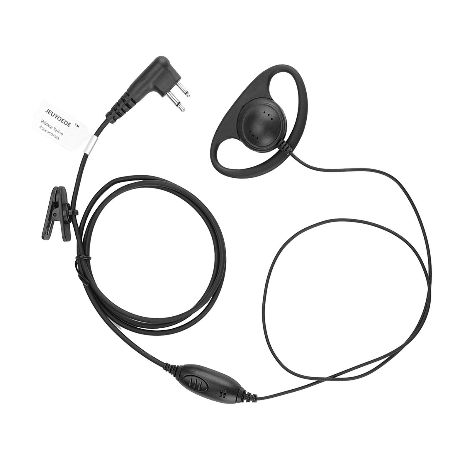 Jeuyoede Cls1110 D Shape Earpiece Surveillance Headset With Mic Compatible With Motorola Two Way Radio Rmm2050 Xu2600 Cls1410 Cp