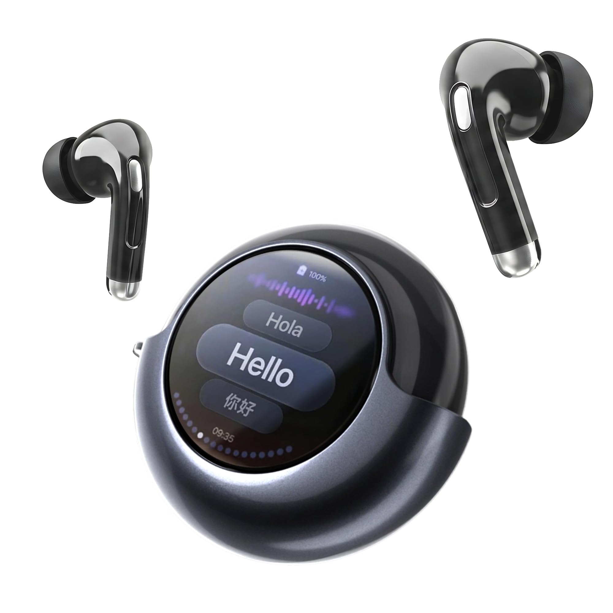 AI Translation Earbuds Real Time 157 Languages Translator Ear Buds Interpreter Earphones, inEar Earbuds Support Playing Music P