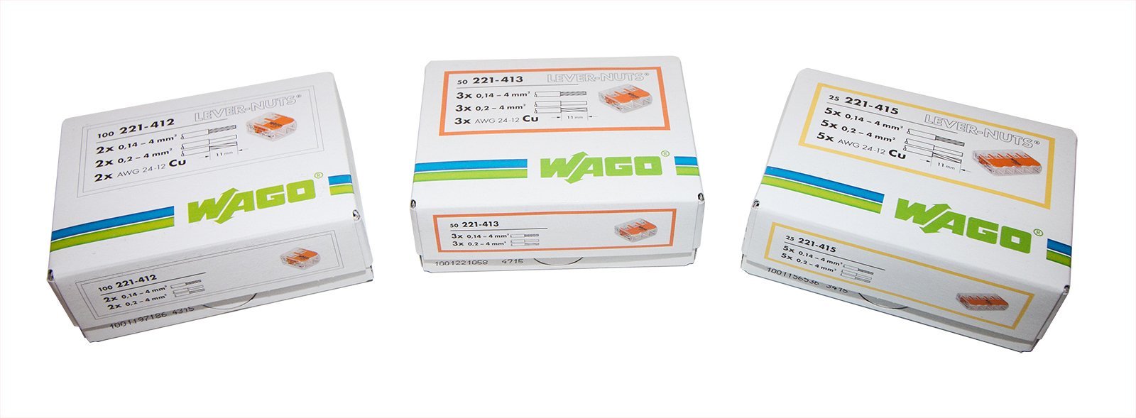 Wago 221 Lever Nuts 175Pc Wire Connector Assortment Pack