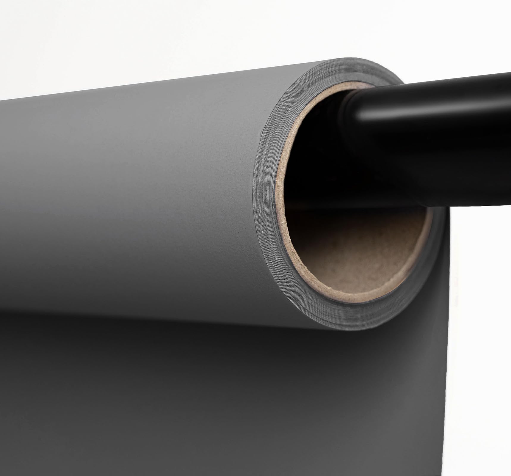 Kate Seamless Paper Backdrop For Photography Light Gray Photo Backdrop Paper (53''X16.4' Pursuit Grey)