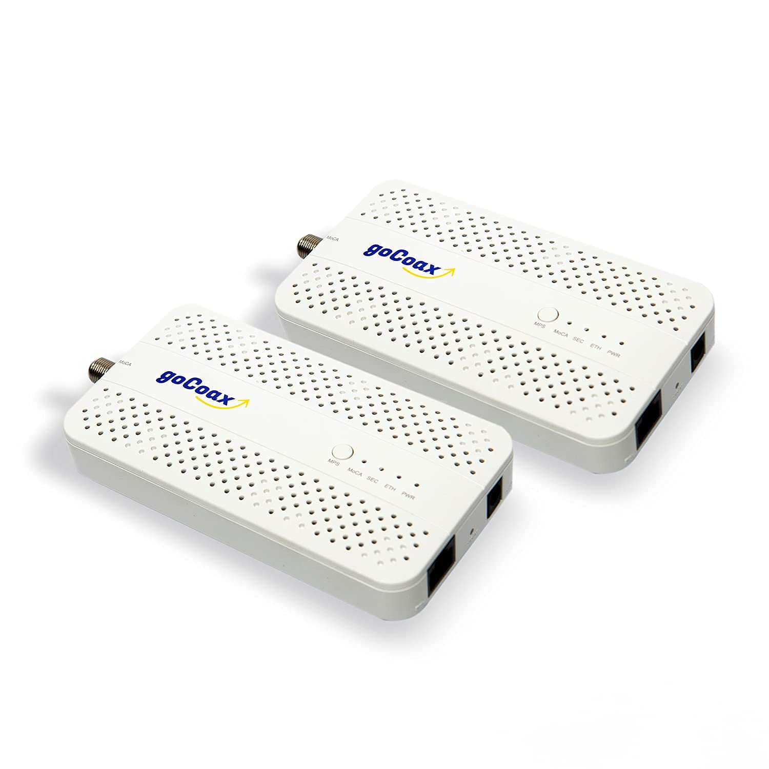 goCoax MoCA 2.5 Adapter - 2.5GbE Ethernet Port, 2.5Gbps Bandwidth, White, 2-Pack (MA2500D)