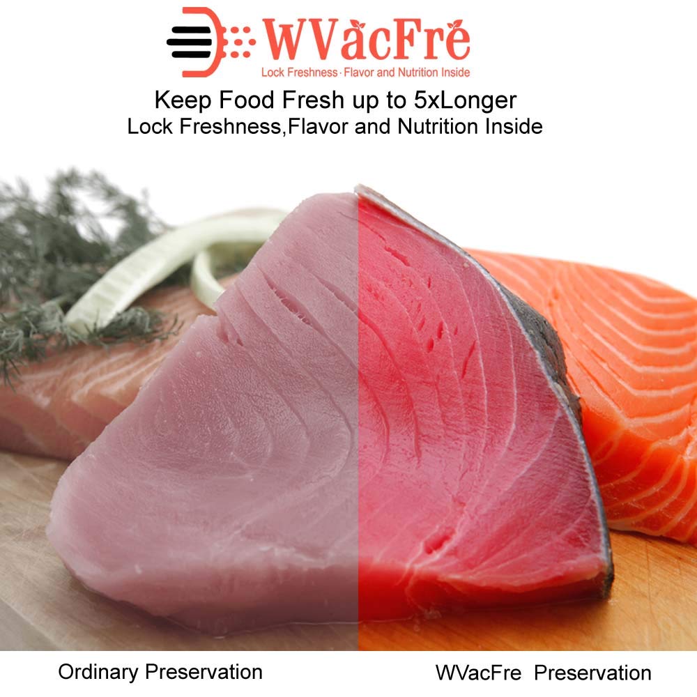 Wvacfre 2Pack11X50 Vacuum Sealer Freezer Bags With Commercial Grade,Bpa Free,Heavy Duty,Great For Food Vac Storage Or Sous Vide Cooking