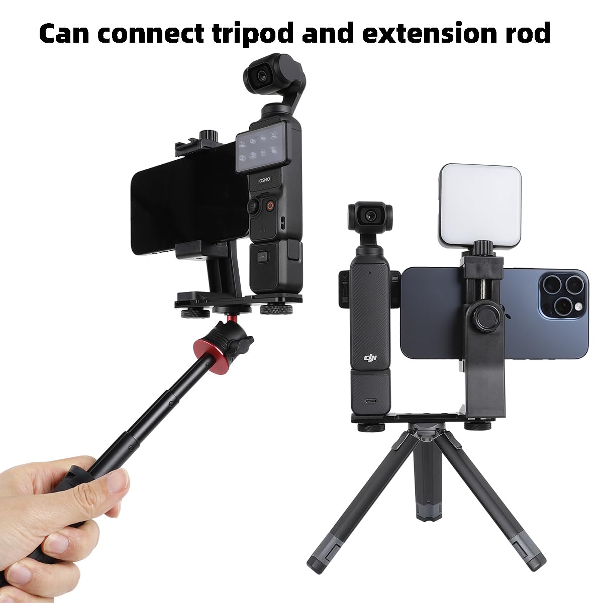 Phone Holder For Dji Osmo Pocket 3, Cell Phone Mount Expansion Accessories With 1/4'' Thread Hole Used With Tripod And Extension