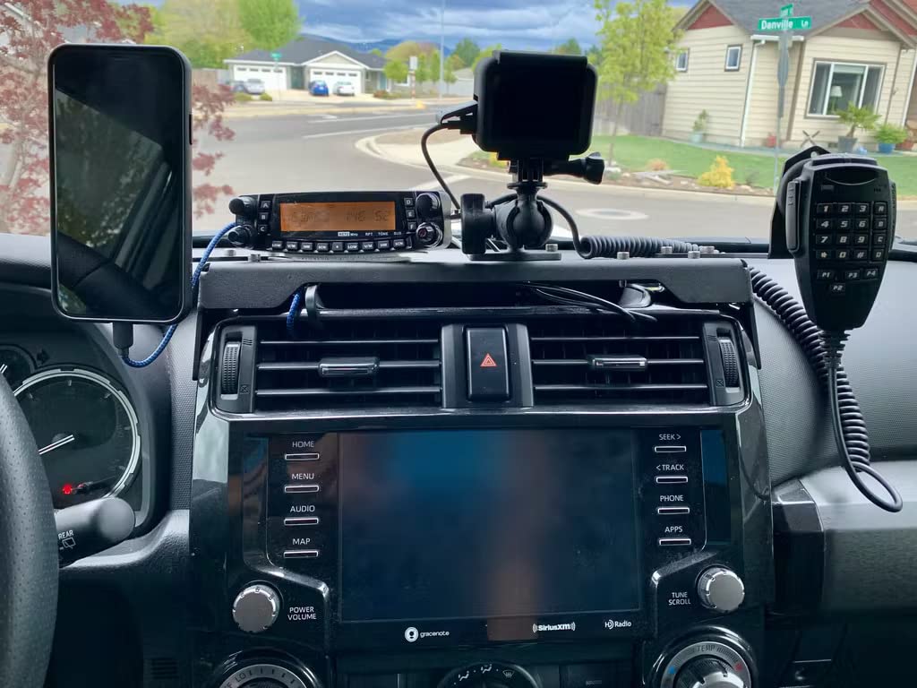 Rago Fabrication Dashboard Mount For Cell Phone, Gps, Radio, & Other Accessories For 2010 2023 Toyota 4Runner 5Th Gen | Made In