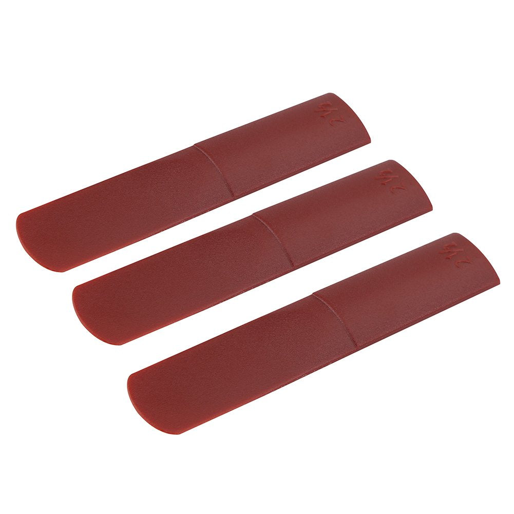 3Pcs Saxophone Reeds, 2.5 Strength Reeds For Saxophone(Red)