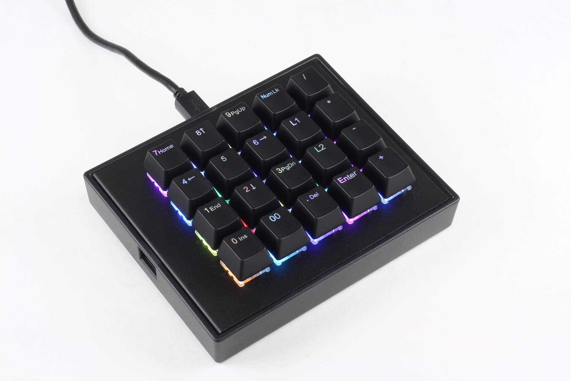 Max Keyboard Falcon 20 Programmable Macropad Mechanical Keyboard, Backlit Multicolor Led, Cherry Mx Rgb Switch (Cherry Mx Rgb Brown)